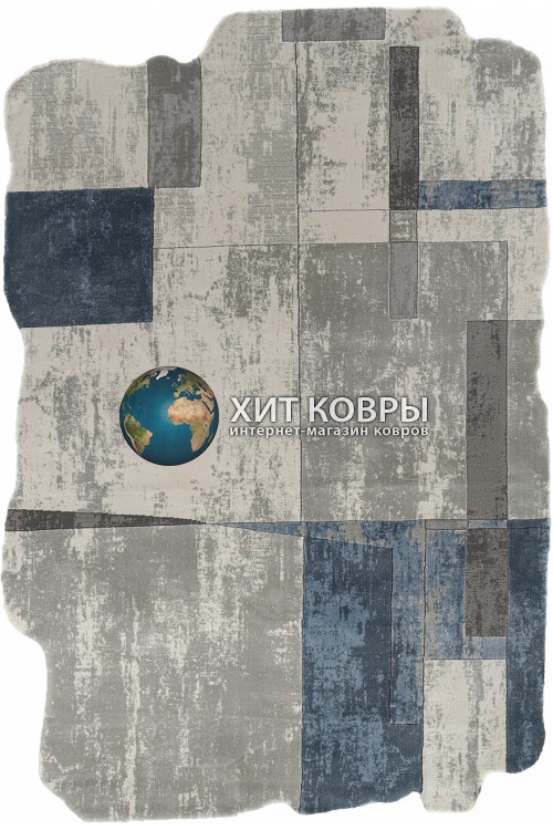 Турецкий ковер Safir 00838 Серый-синий